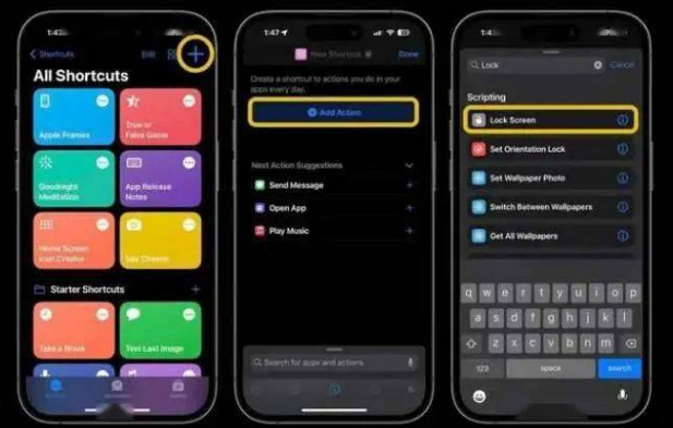石家庄苹果14锁屏维修店分享iPhone14升级iOS16.4后如何创建锁屏快捷方式 