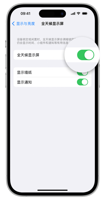 石家庄苹果14维修店分享如何自定义 iPhone 14 Pro 常亮显示屏 