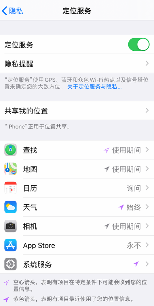 石家庄苹果手机维修分享iPhone 状态栏中时间显示为蓝色图标是什么情况 